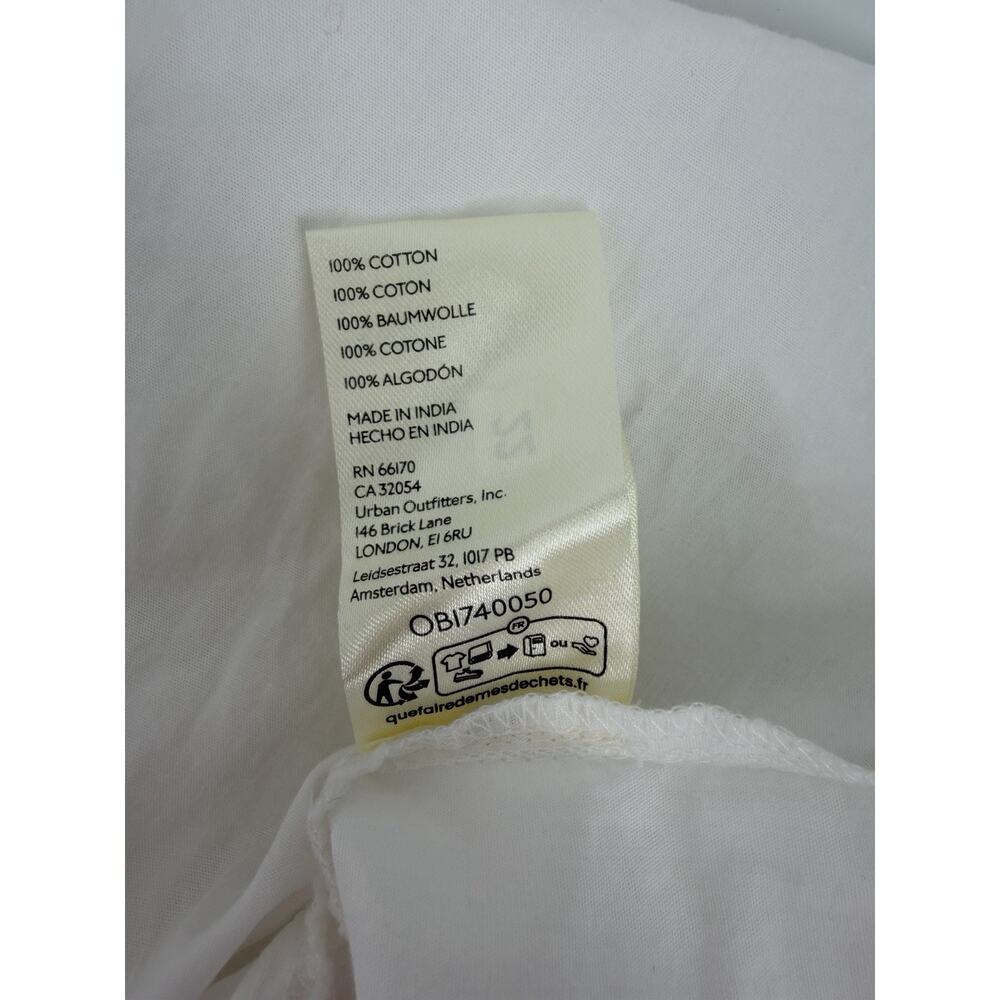 NEW Free People Catalina Mini Dress Babydoll Sweetheart Pleating Ivory Large - Picture 11 of 11